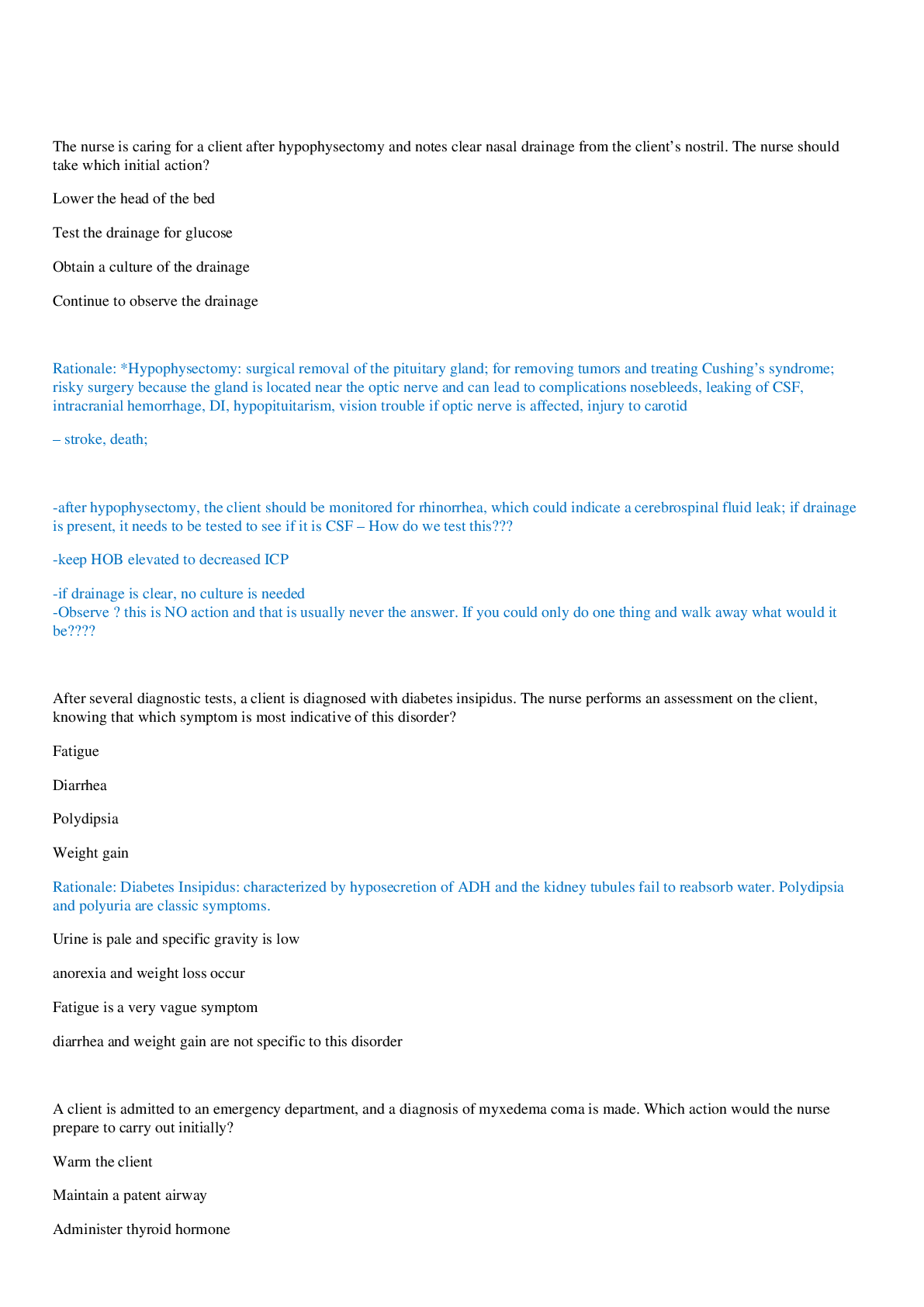 Preview image for MED SURG 120 (ENDOCRINE) STUDY GUIDE LATEST 2022